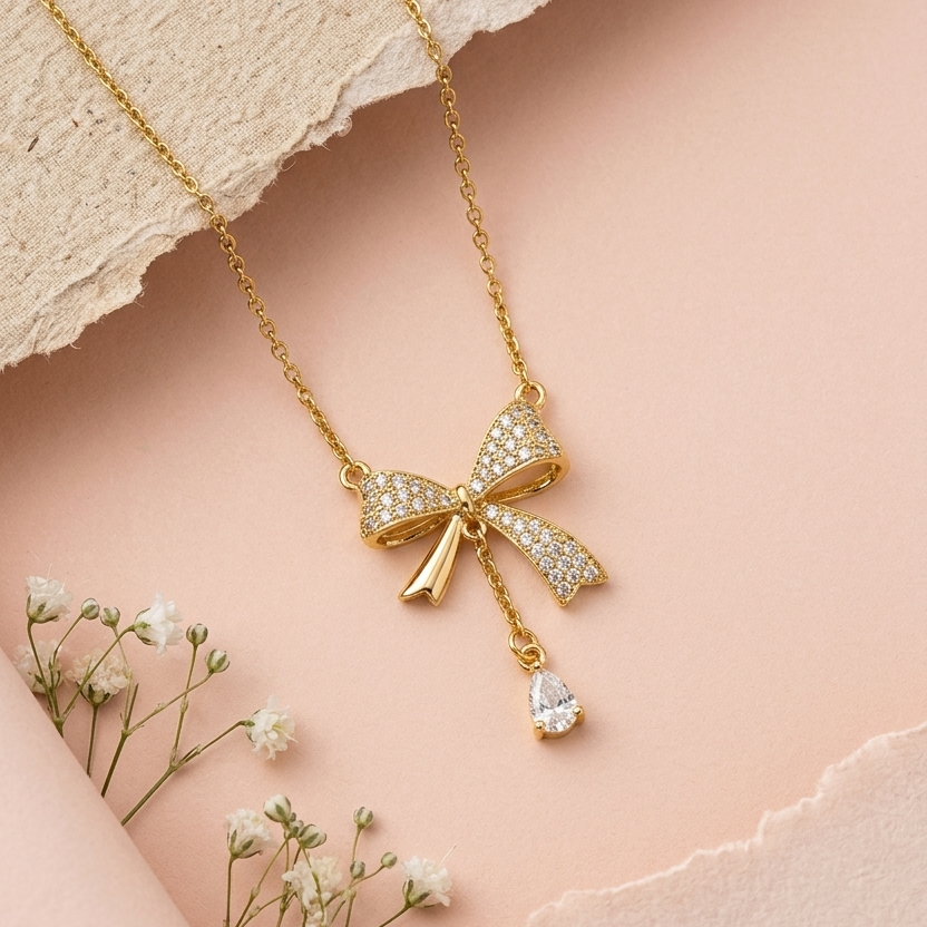 Bow Tie Pendant Necklace