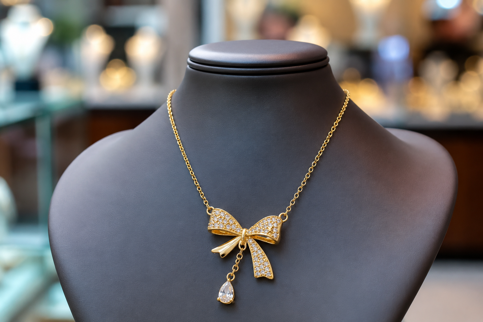 Bow Tie Pendant Necklace